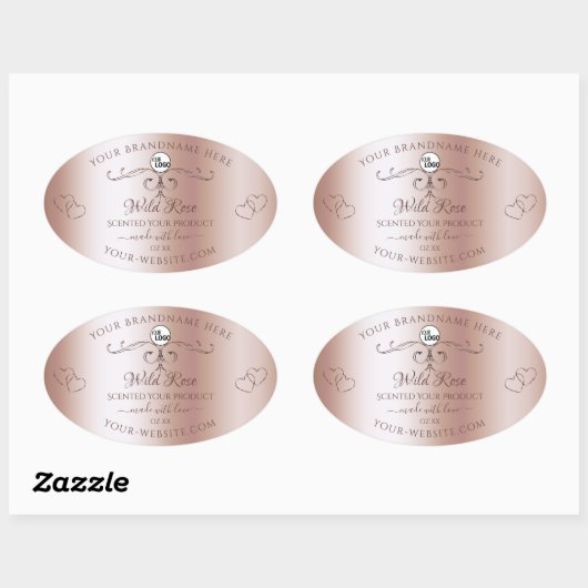 Luxe Roos Golden Product Labels Logo (Vel)