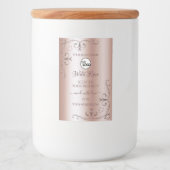 Luxe Roos Golden  Product Labels Logo Voedselcontainer Etiket (Voorkant)