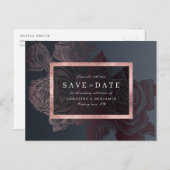 Luxe roos goud  botanisch met uitzondering van de  aankondigingskaart (Voorkant / Achterkant)