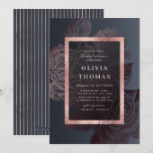 Luxe roos goud  botanisch Vrijgezellenfeest Kaart (Voorkant / Achterkant)