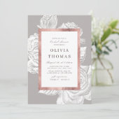 Luxe roos goud  botanisch Vrijgezellenfeest Kaart (Staand voorkant)