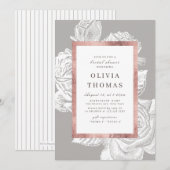 Luxe roos goud  botanisch Vrijgezellenfeest Kaart (Voorkant / Achterkant)