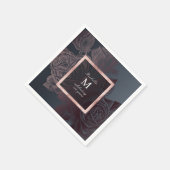 Luxe roos goud botanisch vrijgezellenfeest servet (Hoek)