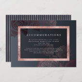 Luxe roos goud  botanische accommodatie informatiekaartje (Voorkant / Achterkant)