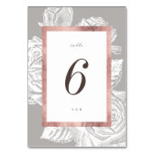 Luxe roos goud  botanische florale bruiloft kaart (Achterkant)