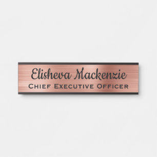 Luxe Roos Goud Kantoor Deurteken Naam Bord Deurbordje