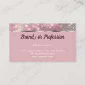 Luxe Roos Goud Marmered Glitter Glanzende Sterren  Visitekaartje (Achterkant)