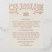 Luxe Roos Goud Mediterraan Tegel Trouwinformatie Folie Feestdagen Briefkaart (Voorkant)