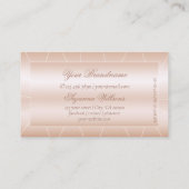 Luxe Roos Goud met Diamanten en Logo Exquise Visitekaartje (Achterkant)