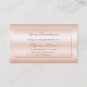 Luxe Roos Goud met Diamanten en Monogram Noble Visitekaartje (Achterkant)