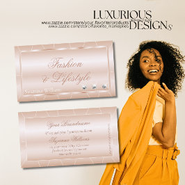 Luxe Roos Goud met Lijst en Diamanten Uitstekend Visitekaartje