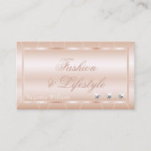 Luxe Roos Goud met Lijst en Diamanten Uitstekend Visitekaartje (Voorkant)