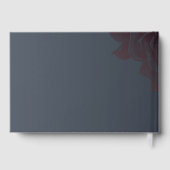 Luxe roos goud moody botanische bruiloft gastenboek (Achterkant)