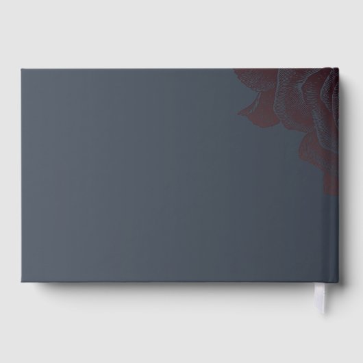 Luxe roos goud moody  botanische bruiloft gastenboek (Achterkant)