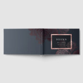 Luxe roos goud moody botanische bruiloft gastenboek (Volledig)