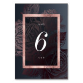 Luxe roos goud moody  botanische bruiloft kaart (Voorkant)