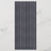 Luxe roos goud moody botanische bruiloft menu (Achterkant)