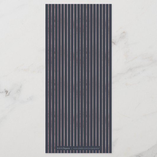 Luxe roos goud moody  botanische bruiloft menu (Achterkant)