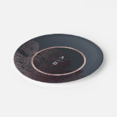 Luxe roos goud moody botanische bruiloft papieren bordje (Gekanteld)