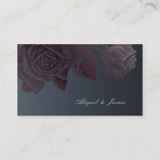 Luxe roos goud moody botanische website Insert car Plaatskaartje (Achterkant)