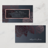 Luxe roos goud moody botanische website Insert car Plaatskaartje (Voorkant / Achterkant)