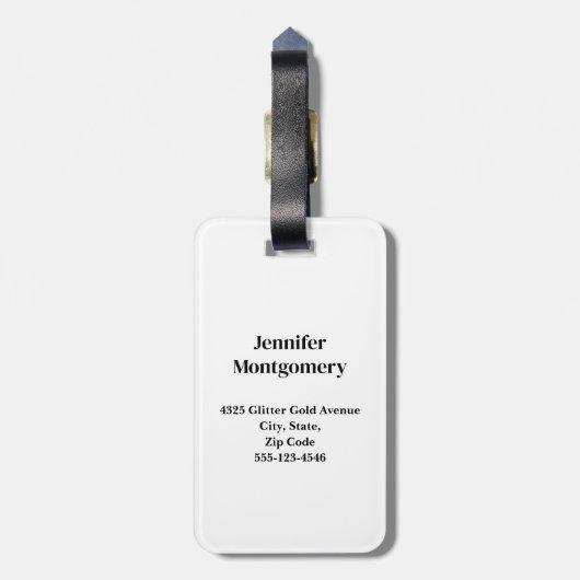 Luxe Roos Goud Roze Marmeren Ontwerp Bagagelabel (Achterkant verticaal)