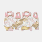 Luxe Roos Goud Roze Marmeren Ontwerp Dank u Bedankdoosjes (Uitgevouwen)
