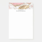 Luxe Roos Goud Roze Marmeren Ontwerp Post-it® Notes (Voorkant)