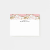 Luxe Roos Goud Roze Marmeren Ontwerp Post-it® Notes (Voorkant)