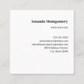 Luxe Roos Goud Roze Marmeren Ontwerp Vierkante Visitekaartje (Achterkant)