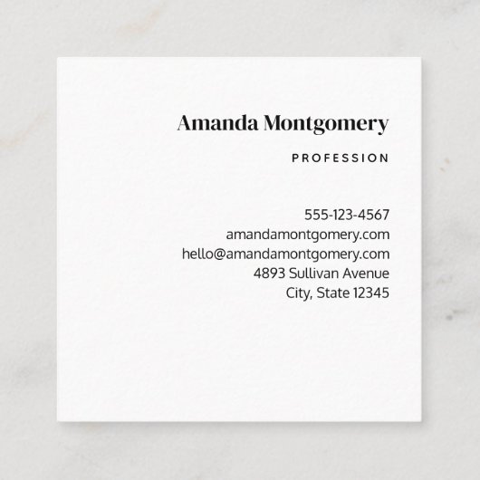 Luxe Roos Goud Roze Marmeren Ontwerp Vierkante Visitekaartje (Achterkant)