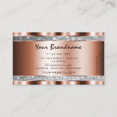 Luxe Roos Goud Zilver Glitter Sterren Elegantie Visitekaartje (Achterkant)