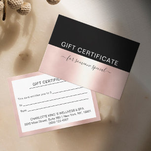Luxe Roos Goud & Zwart Cadeaubon