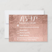 Luxe roos goudblad RSVP (Voorkant)