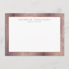 Luxe Roos Gouden Confetti Regen Patroon Platte Not Notitiekaartje