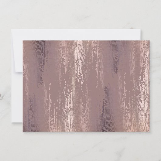 Luxe Roos Gouden Confetti Regen Patroon Platte Not Notitiekaartje (Achterkant)