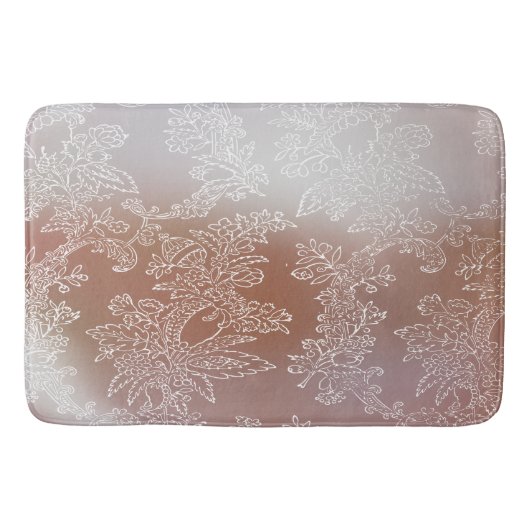 Luxe Roos gouden en kant badmat (Voorkant)