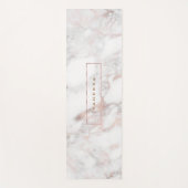 Luxe roos-gouden faux marmer yogamat (Voorkant)