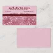 Luxe Roos Gouden Glitter Evenementen Beauty Style Visitekaartje (Voorkant / Achterkant)