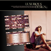 Luxe Roos Gouden Glitter Sparkle Stars Monogram Visitekaartje