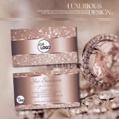 Luxe Roos Gouden Glitter Sprankelende Sterren en L Visitekaartje