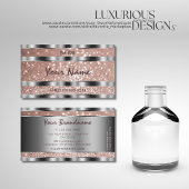 Luxe Roos Gouden Glitter Sterren Zilveren Optiek Visitekaartje