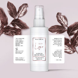 Luxe Roos gouden Logo kamer spuitfles label