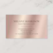 Luxe Roos Gouden Metallic Folie Elegant Visitekaartje (Achterkant)