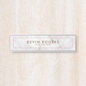 Luxe roos-gouden smelttextuur deurbordje (Voorkant)