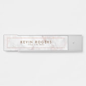 Luxe roos-gouden smelttextuur deurbordje (Voorkant)