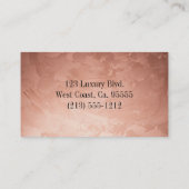 Luxe Roos Gouden Venetiaanse gips & Designers Visitekaartje (Achterkant)