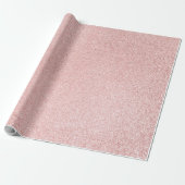 Luxe Roos goudglitter Cadeaupapier (Uitgerold)