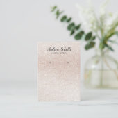 Luxe Roos goudglitterjuwelen oorscherm Visitekaartje (Staand voorkant)