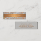 Luxe roos goudgrijze marmer make-up kunstenaar mini visitekaartje (Voorkant / Achterkant)